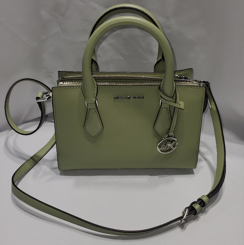 Michael Kors Green Satchel with Silver Hardware